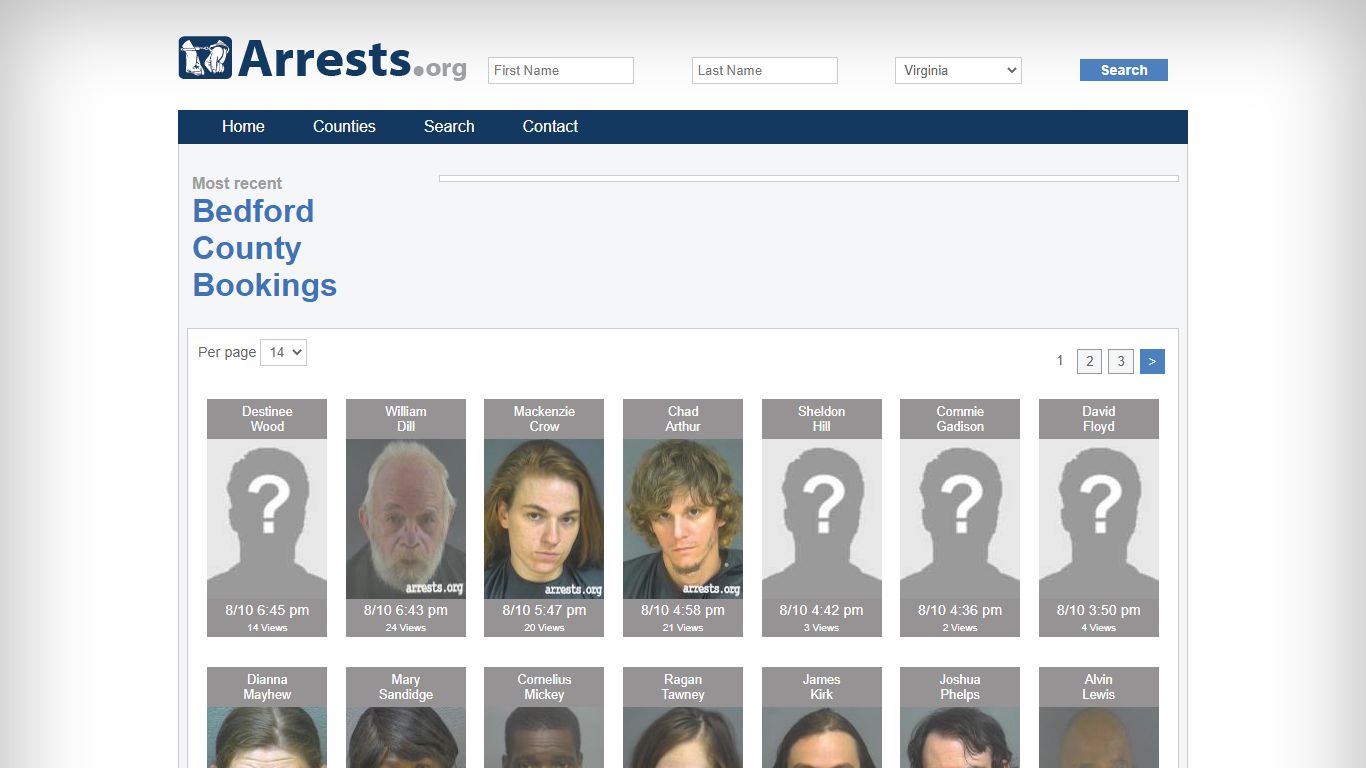 Bedford County Arrests and Inmate Search